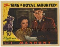 5m585 KING OF THE ROYAL MOUNTED chapter 1 LC 1940 Rocky Lane & Lita Conway, Zane Grey, Manhunt!