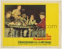 5m608 MAGNIFICENT SEVEN LC #8 1960 best candid shot of Steve McQueen & top stars playing poker!