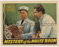 5m630 MYSTERY OF THE WHITE ROOM LC 1939 Dr. Bruce Cabot w/orderly reading True Detective Stories!