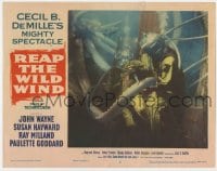 5m682 REAP THE WILD WIND LC #2 R1954 cool image of deep sea diver stabbing octopus tentacle!