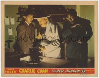 5m684 RED DRAGON LC 1945 Sidney Toler as Charlie Chan, Willie Best, Benson Fong testing gun!