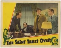 5m704 SAINT TAKES OVER LC 1940 George Sanders, Hale & Guilfoyle in office with dead Roland Drew!