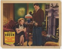 5m709 SCOTLAND YARD COMMANDS LC 1937 Malcolm Keen stares at angry Victoria Hopper, The Lonely Road!