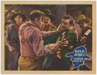 5m715 SHADOW RANCH LC 1930 close up of Buck Jones at bar fighting bad guy, who doesn't fight far!