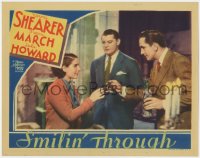 5m723 SMILIN' THROUGH LC 1932 Norma Shearer toasting with Fredric March as Ralph Forbes looks on!