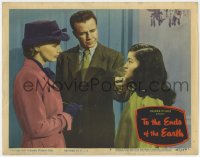 5m785 TO THE ENDS OF THE EARTH LC #4 1947 Dick Powell and Signe Hasso look at young Asian girl!