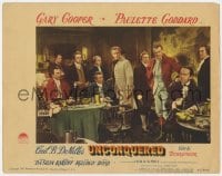 5m797 UNCONQUERED LC #7 1947 lots of men stare at Gary Cooper confronting Howard DaSilva, DeMille!