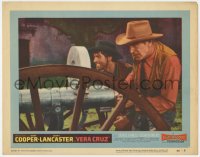 5m800 VERA CRUZ LC #6 1955 cool close up of cowboys Gary Cooper & Burt Lancaster with cannon!