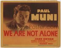 5m325 WE ARE NOT ALONE TC 1939 great close up of Paul Muni, from the novel by James Hilton!