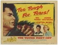 5m336 YOUNG DON'T CRY TC 1957 super close up of Sal Mineo, who was too tough for tears!