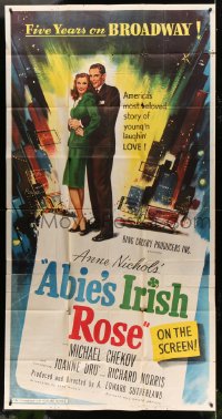 5p591 ABIE'S IRISH ROSE 3sh 1946 Joanne Dru, Anne Nichols, most riotous, romantic hit!
