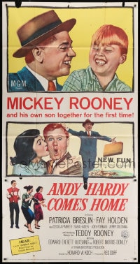5p603 ANDY HARDY COMES HOME 3sh 1958 Mickey Rooney & his son Teddy together for the first time!