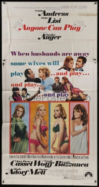 5p606 ANYONE CAN PLAY 3sh 1968 sexy near-naked Ursula Andress, Virna Lisi, Claudine Auger & Mell!
