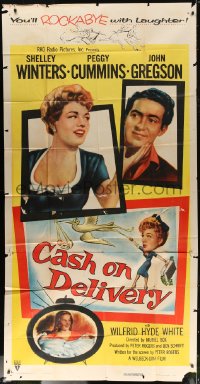5p645 CASH ON DELIVERY 3sh 1956 Shelley Winters, Peggy Cummins, John Gregson, English comedy!