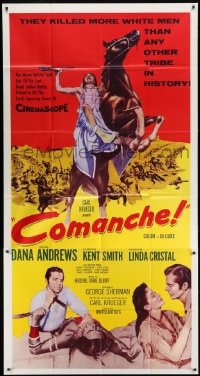 5p654 COMANCHE int'l 3sh R1960s Dana Andrews, Linda Cristal, they killed more white men than any!