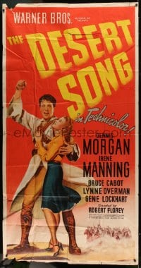 5p675 DESERT SONG 3sh 1944 Oscar Hammerstein II musical, Dennis Morgan, sexy Irene Manning!