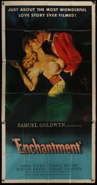 5p692 ENCHANTMENT 3sh 1949 David Niven, Teresa Wright, from Rumer Godden novel, sexy art!
