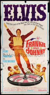 5p705 FRANKIE & JOHNNY 3sh 1966 Elvis Presley turns the land of the blues red hot, roulette art!