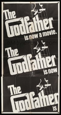 5p720 GODFATHER 3sh 1972 Francis Ford Coppola crime classic, great art by S. Neil Fujita!