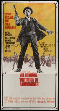 5p754 INVITATION TO A GUNFIGHTER 3sh 1964 vicious killer Yul Brynner brings a town to its knees!