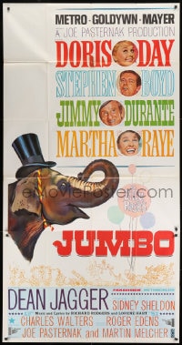 5p764 JUMBO 3sh 1962 Doris Day, Jimmy Durante, Stephen Boyd, Martha Raye circus elephant!