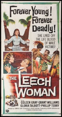 5p787 LEECH WOMAN 3sh 1960 forever young female vampire lived off the life blood of male victims!