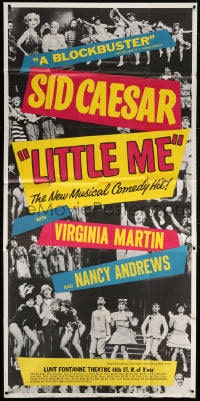 5p794 LITTLE ME stage play 3sh 1962 Sid Caesar in early Neil Simon Broadway show, Robbins art, rare!