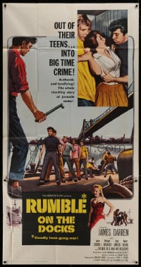 5p875 RUMBLE ON THE DOCKS 3sh 1956 teens James Darren & Robert Blake get into big time crime!
