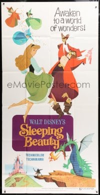 5p892 SLEEPING BEAUTY 3sh R1970 Walt Disney cartoon fantasy classic, awaken to a world of wonders!