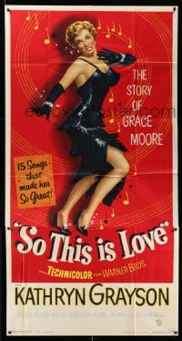 5p893 SO THIS IS LOVE 3sh 1953 deceptive art of sexy Kathryn Grayson as opera star Grace Moore!