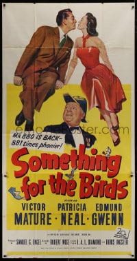 5p897 SOMETHING FOR THE BIRDS 3sh 1952 Victor Mature, Patricia Neal, Edmund Gwenn, Robert Wise