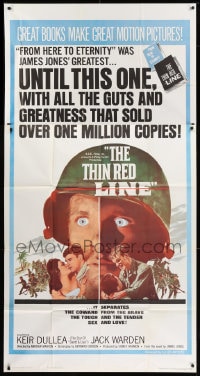 5p921 THIN RED LINE 3sh 1964 Kier Dullea, World War II, from the novel by James Jones!