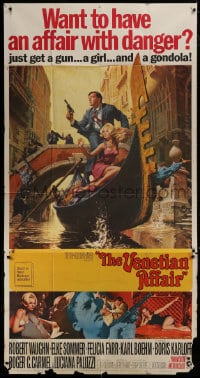 5p932 VENETIAN AFFAIR 3sh 1967 McCarthy art of spies Robert Vaughn & sexy Elke Sommer in Venice!