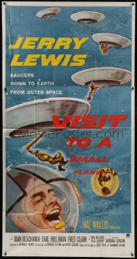 5p935 VISIT TO A SMALL PLANET 3sh 1960 wacky alien Jerry Lewis saucers down to Earth from space!