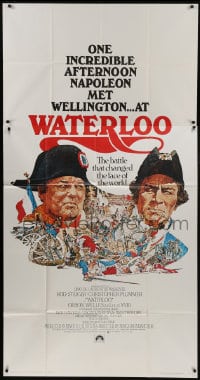 5p940 WATERLOO 3sh 1970 great art of Rod Steiger as Napoleon Bonaparte & Christopher Plummer!