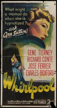 5p947 WHIRLPOOL 3sh 1950 what might pretty Gene Tierney do when she is hypnotized?!