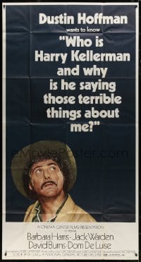 5p948 WHO IS HARRY KELLERMAN 3sh 1971 Dustin Hoffman in cowboy hat wants to know!