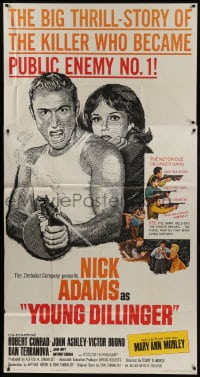 5p958 YOUNG DILLINGER 3sh 1965 Nick Adams, Mary Ann Mobley, filmed with machine-gun speed!