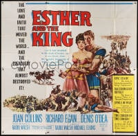 5p083 ESTHER & THE KING 6sh 1960 Mario Bava, sexy Joan Collins in the title role & Richard Egan!