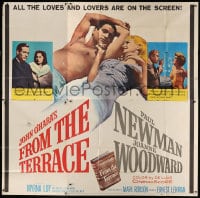 5p084 FROM THE TERRACE 6sh 1960 great images of lovers Paul Newman & sexy Joanne Woodward, rare!
