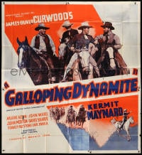 5p085 GALLOPING DYNAMITE 6sh 1937 Kermit Maynard & cowboys on horses, James Oliver Curwood