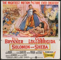 5p104 SOLOMON & SHEBA 6sh 1959 art of Yul Brynner with hair & super sexy Gina Lollobrigida!