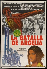 5p399 BATTLE OF ALGIERS Argentinean 1970 Gillo Pontecorvo's La Battaglia di Algeri, guillotine!