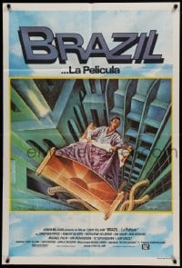 5p404 BRAZIL Argentinean 1985 Terry Gilliam directed, Lagarrigue art of Jonathan Pryce!