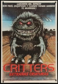 5p432 CRITTERS Argentinean 1967 best close up art of the creepy monster from outer space!
