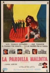 5p438 DAY OF THE OUTLAW Argentinean 1959 Robert Ryan, Burl Ives & sexy Tina Louise with gun!