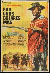 5p454 FOR A FEW DOLLARS MORE yellow style Argentinean 1967 Sergio Leone, art of Clint Eastwood!