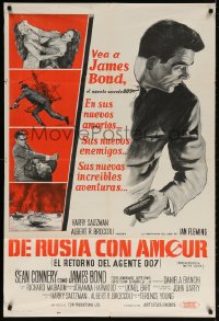 5p457 FROM RUSSIA WITH LOVE Argentinean 1964 Sean Connery is back as Ian Fleming's James Bond 007!