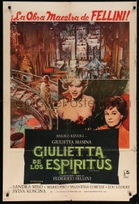 5p481 JULIET OF THE SPIRITS Argentinean 1965 Federico Fellini, Giulietta Masina, Sandra Milo