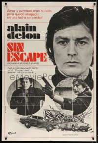 5p520 NO WAY OUT Argentinean 1977 great images of Alain Delon close up & with gun in sniper scope!
